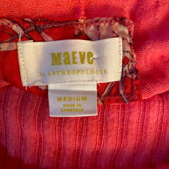 Maeve Anthropologie Coral Long Sleeve Cowl Neck Sweater Size Medium EUC - Picture 5 of 5